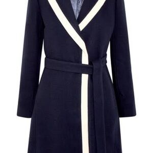 J. Crew Dark Blue Blazer with Cream Accents